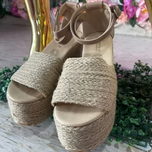 SANDALIAS PLATAFORMA TEJIDAS NUDE