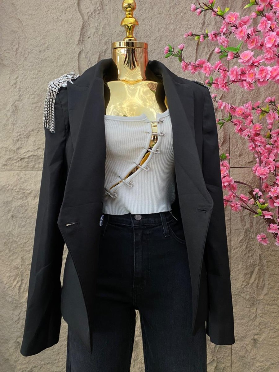 BLAZER CON HOMBRERAS BRILLANTES - Imagen 5
