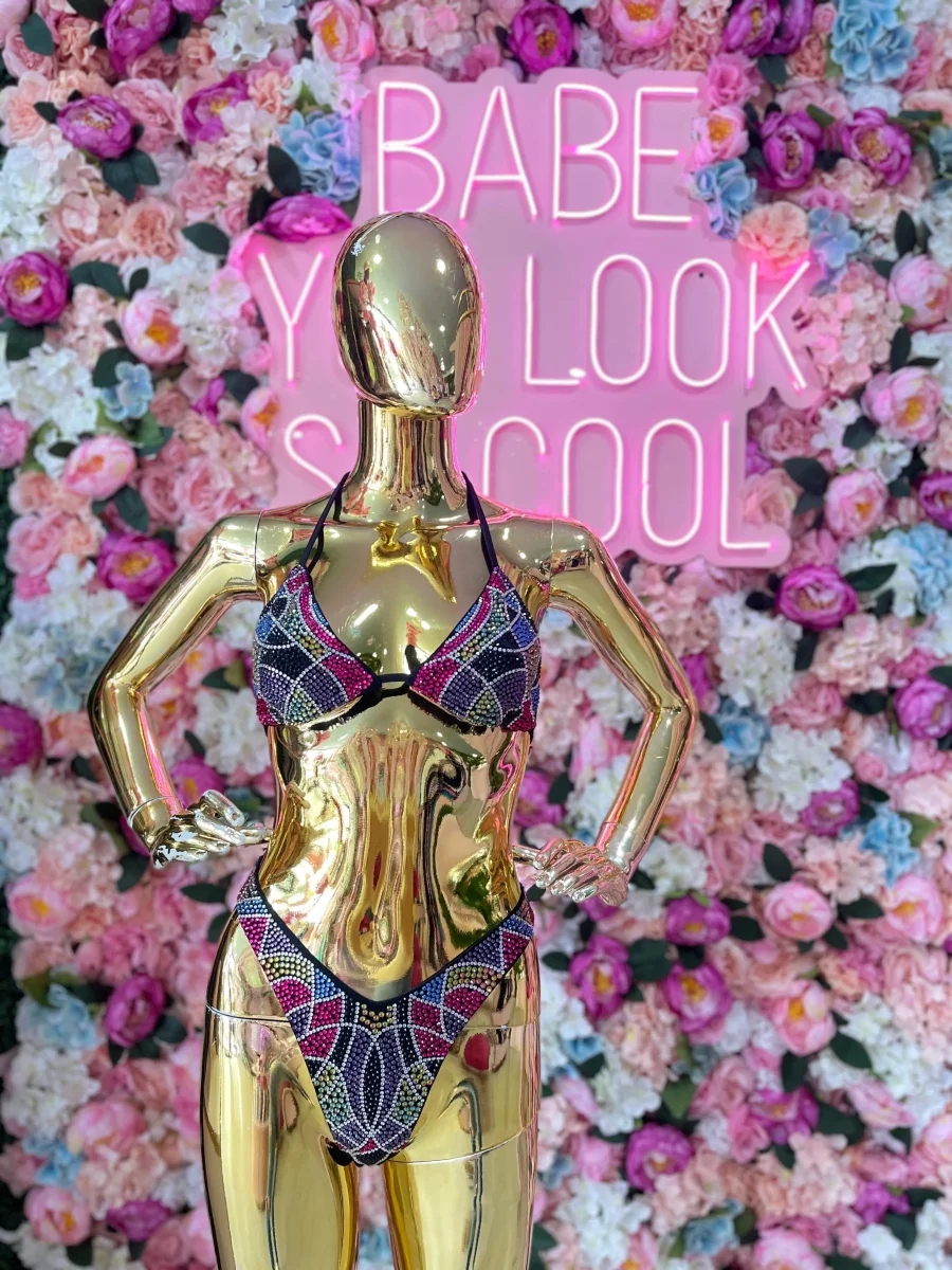 TRAJE DE BAÑO BRILLOS NEGRO - Imagen 2