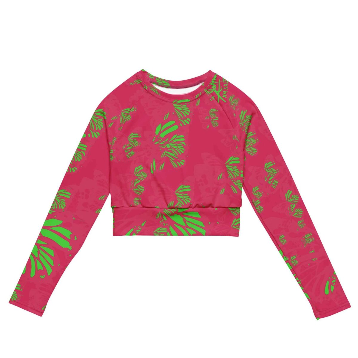 Crop top Papijohn® Attitude neón pink poliéster reciclado